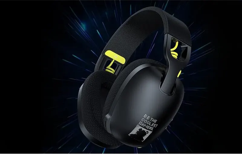 Onikuma Three-Mode Wireless Gaming Headset, Bluetooth 5.3, 2.4 GHz Frequency, Stereo Sound, 25-Hour Playtime, Black, B2