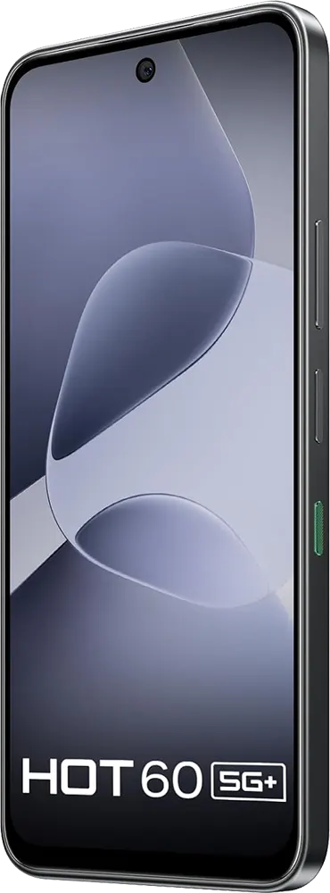 Infinix Hot 60 Dual SIM Mobile, 128GB Internal Memory, 6GB RAM, 5G, Sleek Black