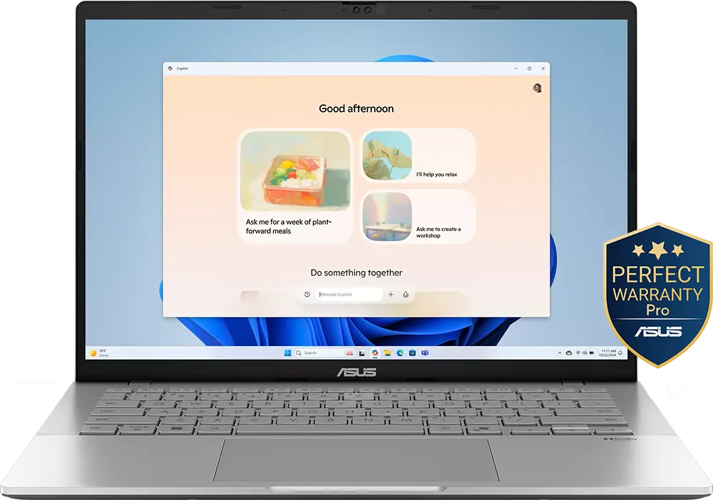 لابتوب أسوس فيفوبوك S14 S3407CA-LY007W، معالج إنتل كور™ ألترا 7 255H، رامات سعة 16 جيجابايت، قرص صلب SSD سعة 1 تيرابايت، بطاقة رسومات مدمجة من إنتل، شاشة WUXGA IPS مقاس 14.0 بوصة، نظام تشغيل ويندوز 11 هوم، لون فضي