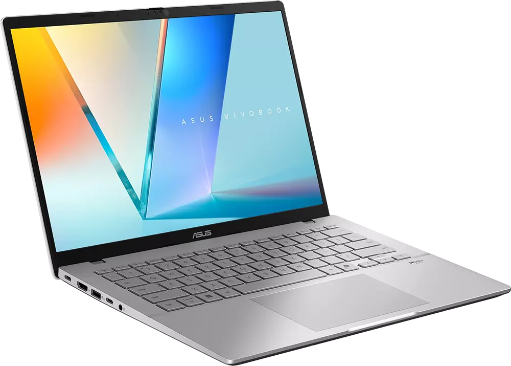 لابتوب أسوس فيفوبوك S14 S3407CA-LY007W، معالج إنتل كور™ ألترا 7 255H، رامات سعة 16 جيجابايت، قرص صلب SSD سعة 1 تيرابايت، بطاقة رسومات مدمجة من إنتل، شاشة WUXGA IPS مقاس 14.0 بوصة، نظام تشغيل ويندوز 11 هوم، لون فضي