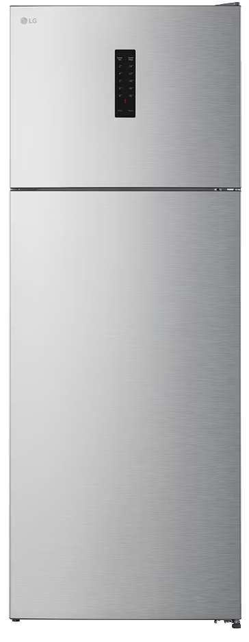 LG No Frost Refrigerator, 450 Liters, 2 Doors, Digital Display, Inverter Technology, Silver, GTF452SVAN