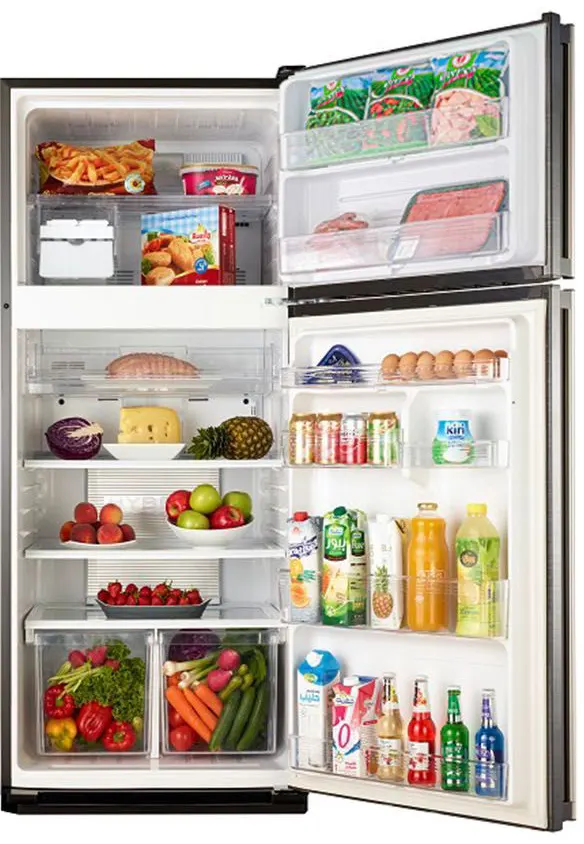 Sharp Refrigerator, No Frost, 450 Liter, 2 Doors, Black, SJ-58C-BK