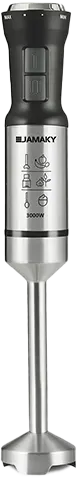 JMK3006 Hand Blender, 2000 Watt, 2 Speeds, Stainless Steel, Silver*Black