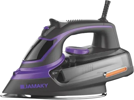 Jamaki Steam Iron, 2800W, 420ml Capacity, Non-Stick Ceramic Soleplate, Black-Purple, JMK1004