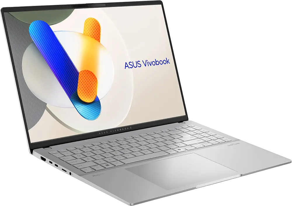 Laptop Asus VivoBook S16 OLED M5606KA-RI417W AMD Ryzen AI 7-350, 24GB RAM, 1TB SSD Hard Disk, AMD Radeon Integrated Graphics Card, 16.0" 3K OLED Display, Windows 11 Home, Cool Silver