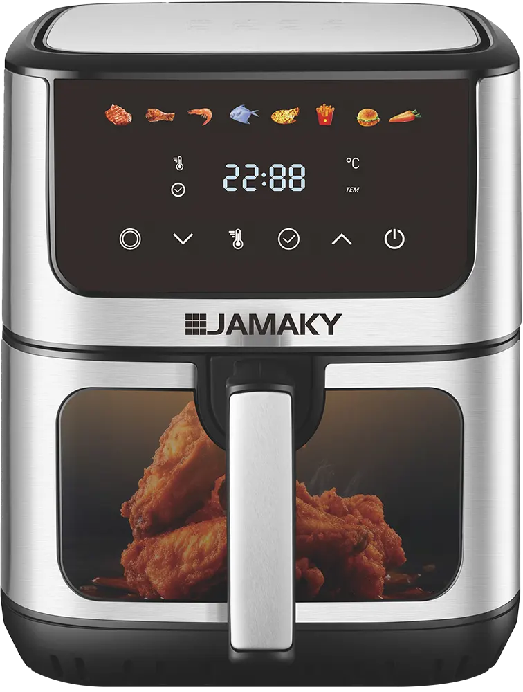 Jamaky Air Fryer, 1800W, 8.5L, Digital Display, Silver, JMK5017