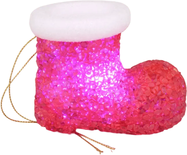 جزمة كريسماس بابا نويل ، مضيئة