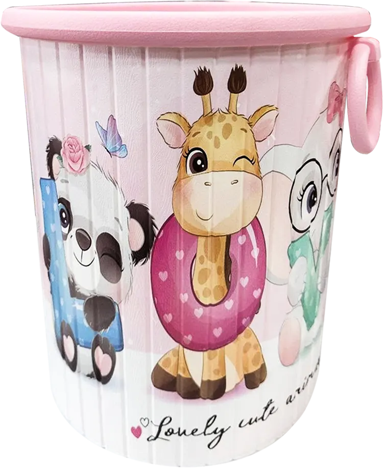 El Watania Karma Plastic Trash Can, with two handles, multiple colors