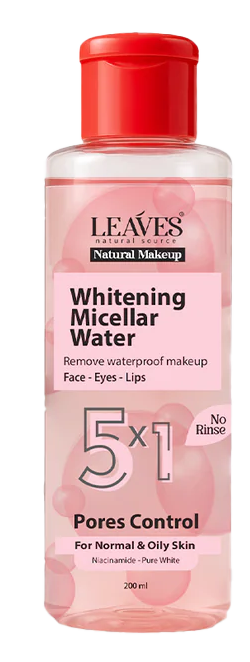 Leaves Whitening Micellar Water 5*1 , Pores Control, 200Ml