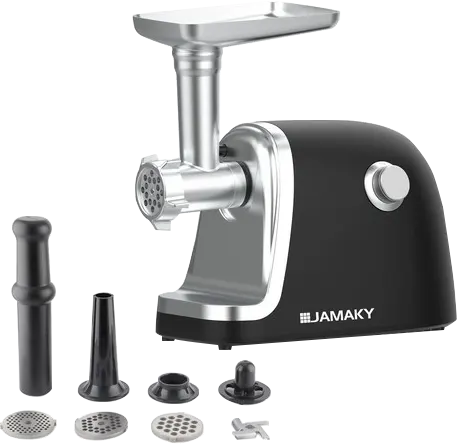 Jamaky Meat Grinder, 2500 Watts, 3 Grinding Discs, Stainless Steel, Black, JMK8011