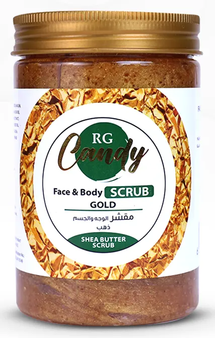 مقشر الوجه والجسم بالذهب من ار جي كاندى، 200 مل