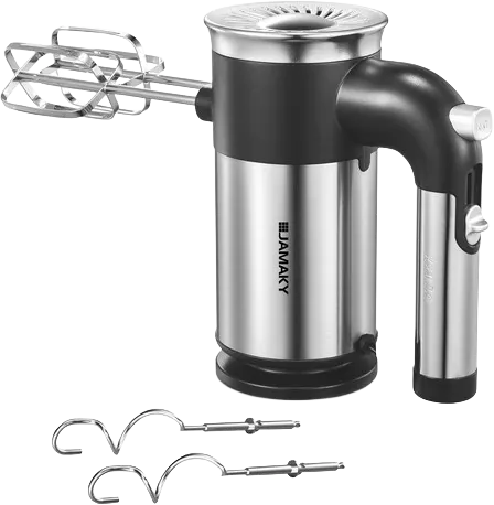 Jamaky Electric Egg Beater, 800 Watts, 5 Speeds, Stainless Steel, Black-Silver, JMK60011