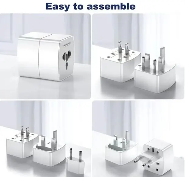 LDNIO Universal Multi-Plug Adapter, 6 Amp, White