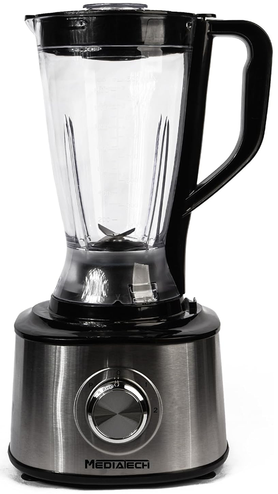 MediaTech Food Processor, 1200W , 2.1L , 2 Speeds , Multifunctional , Black x Silver, MT-FP999