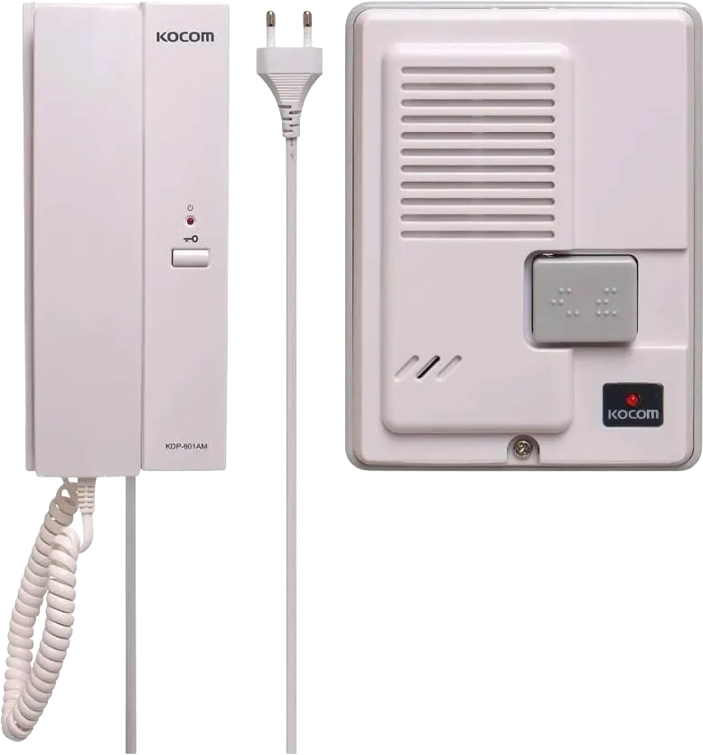 Kocom Intercom, 1 Line, White, KDP-601AM-DS2D