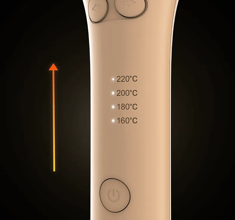 مكواة الشعر الكيرلي راش براش U1 PLUS ، تمويج اوتوماتيكي، تقنية أيونات سالبة، 4 درجات حرارة، بيج