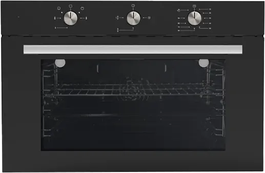 فرن بلت ان ستار ماكس تركي ، 90 سم ، 105 لتر ، غاز ، شاشة ديجيتال ، استانلس ، اسود ، A9-GGF