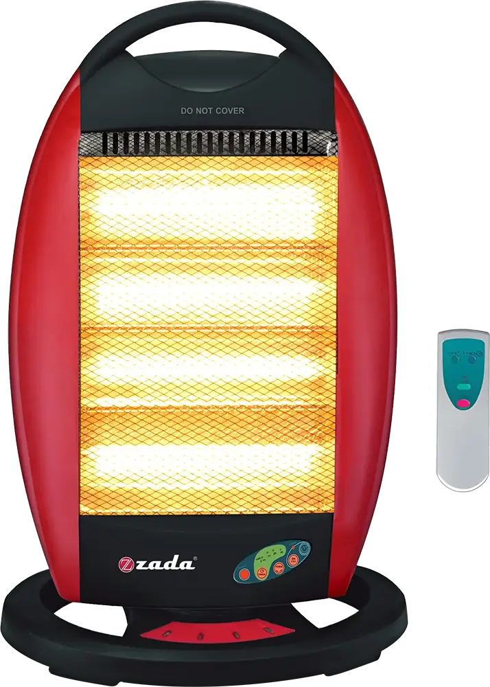 Zada Halogen Electric Heater, 4 Candles, 1600 Watts, Black ×Red, Model ZQH-160T