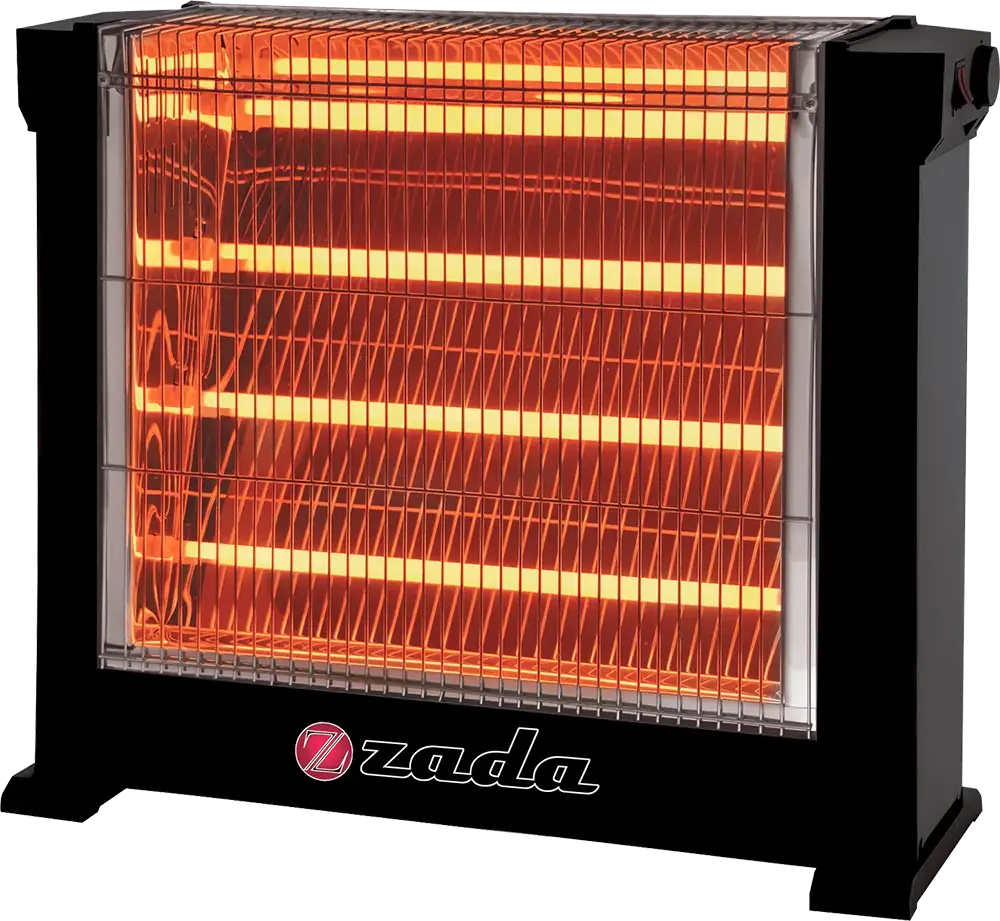 Zada Halogen Electric Heater, 4 Candles, 2200 Watts, Black , Model ZQH-180