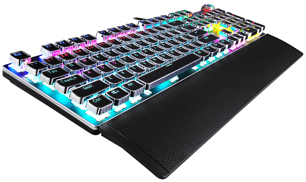 Aula Gaming Mechanical Keyboard, Green Switches, RGB Lighting, Fully Programmable, Black, F2088