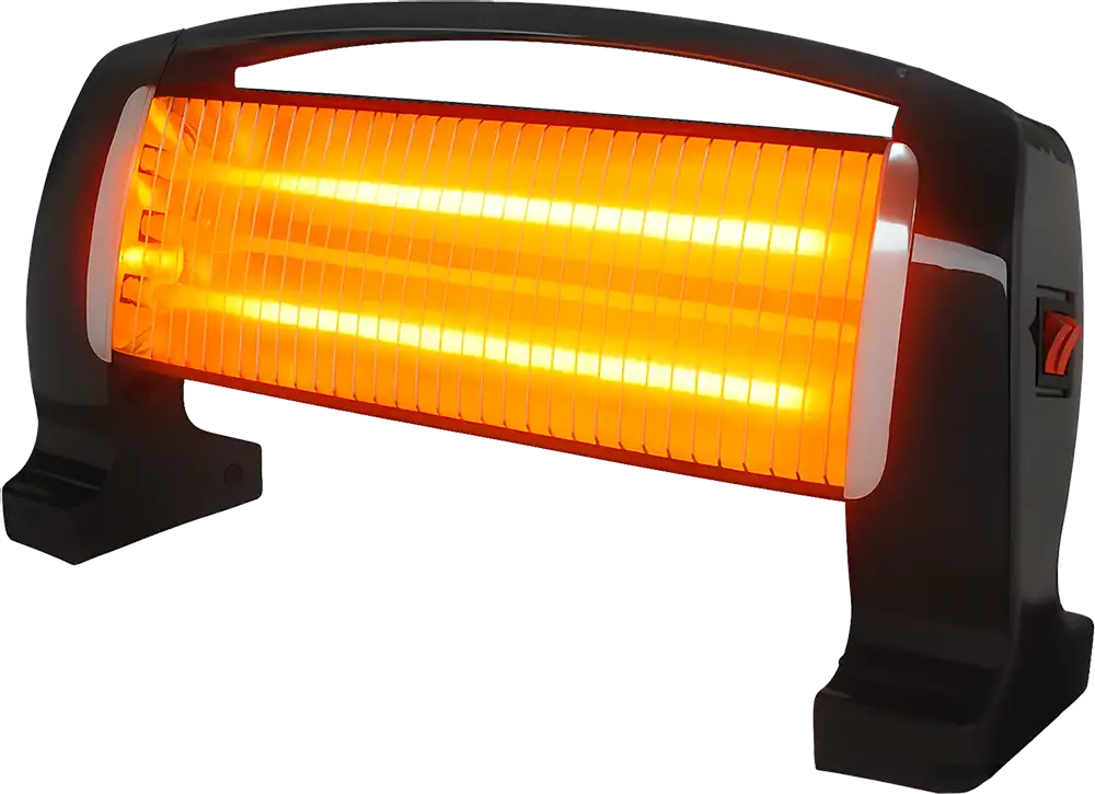 General Jumbo Halogen Electric Heater, 3 Candles, 1200 Watts, Black