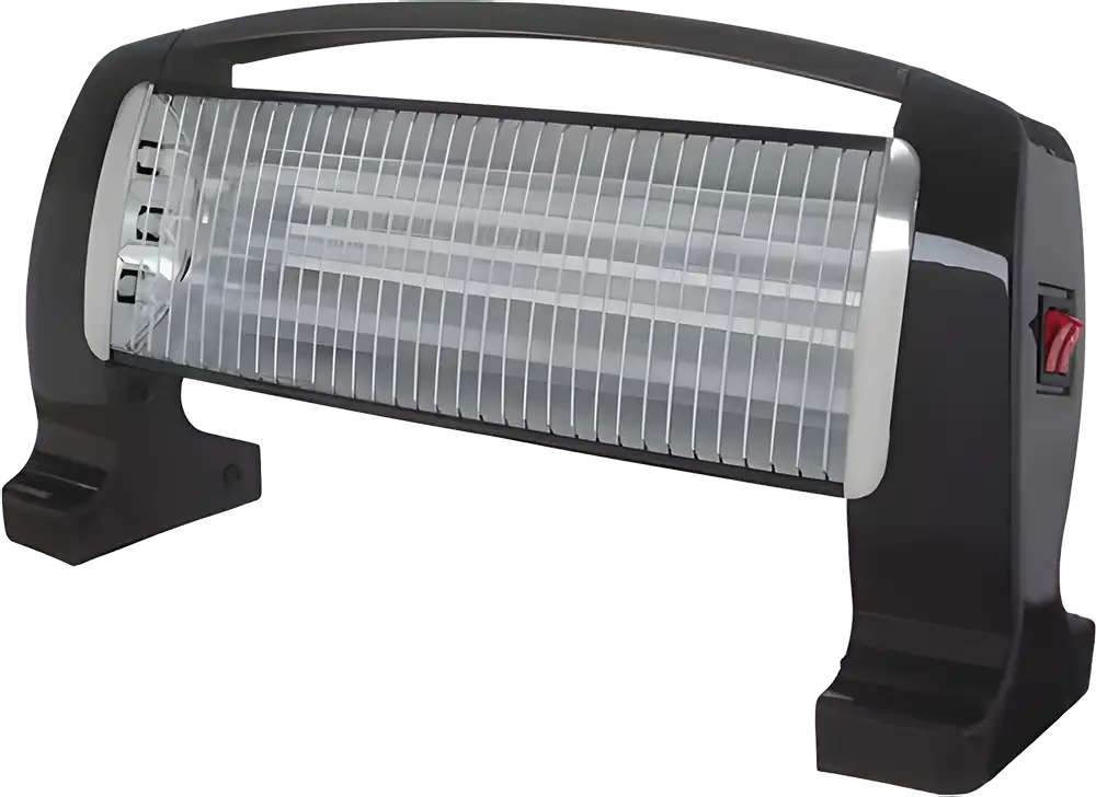 General Jumbo Halogen Electric Heater, 3 Candles, 1200 Watts, Black