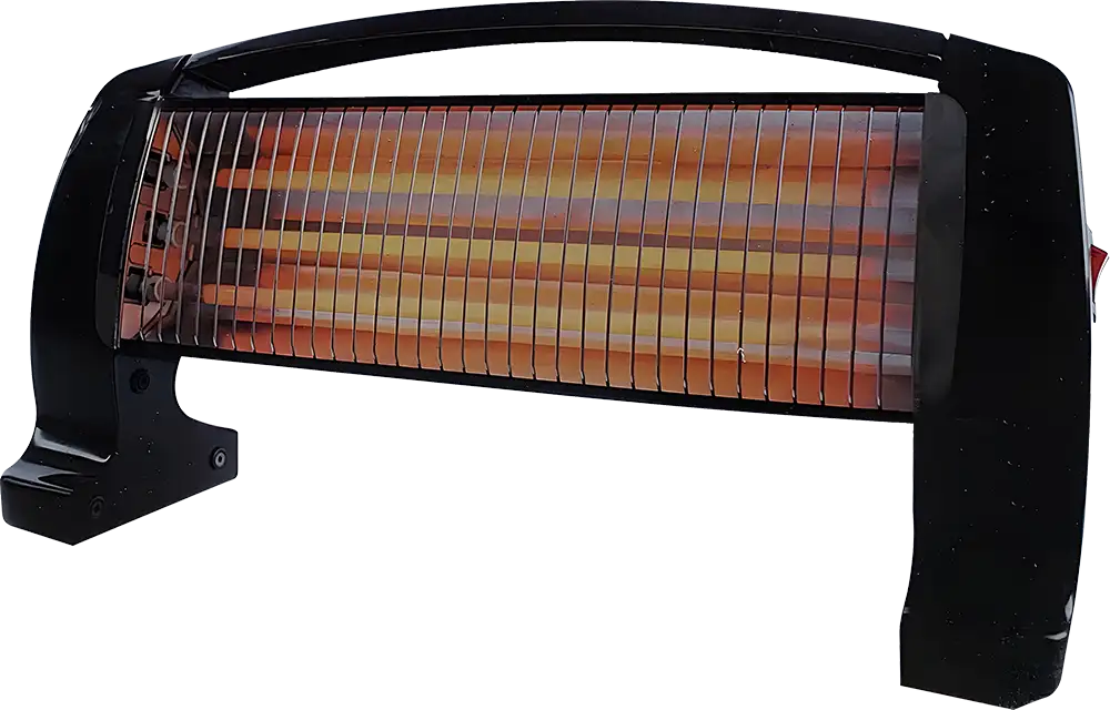 General Jumbo Halogen Electric Heater, 3 Candles, 1200 Watts, Black