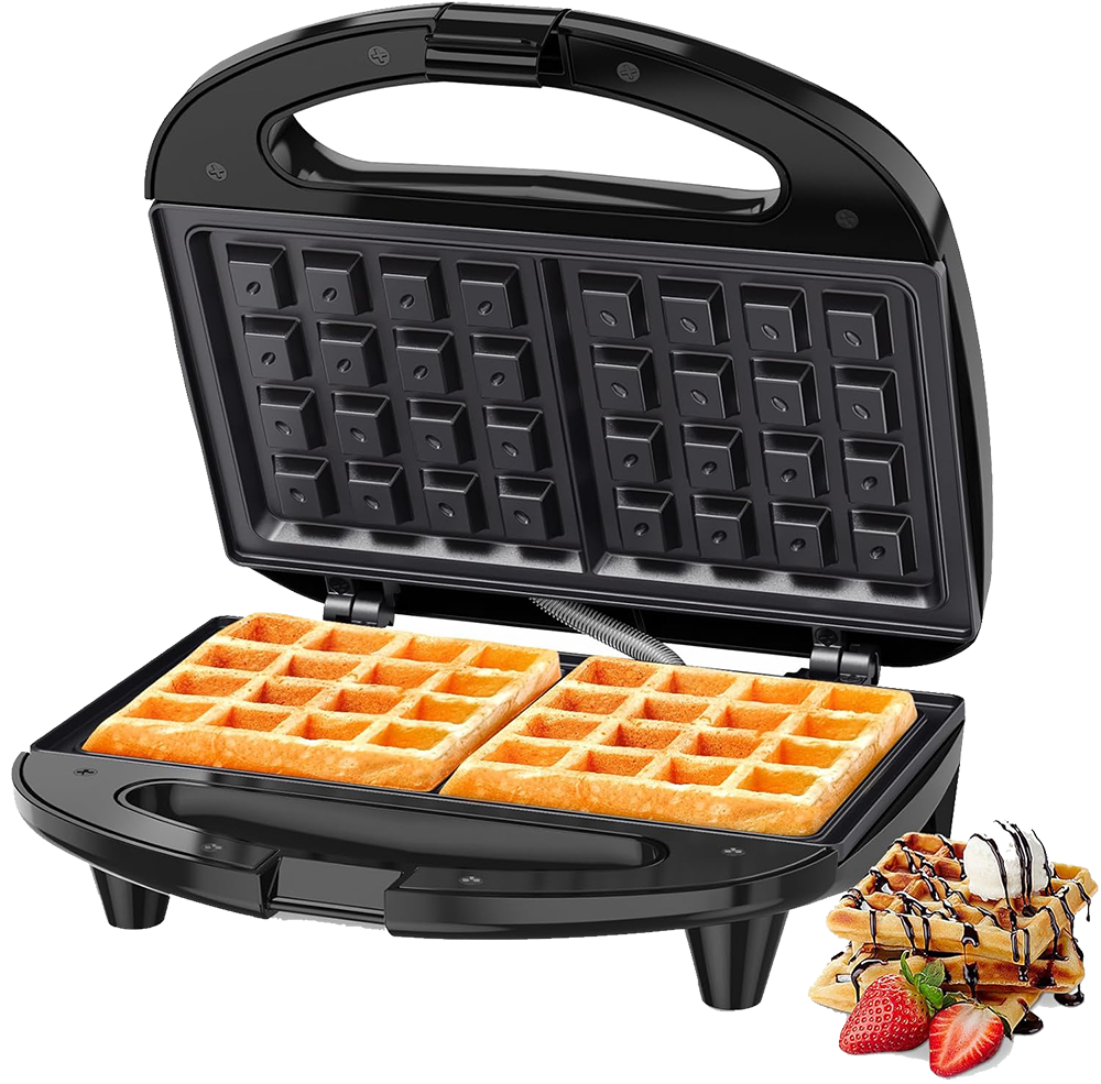 Flamingo Sandwich Maker and Waffle Maker, 800 Watts, Silver, FM-SM8001N
