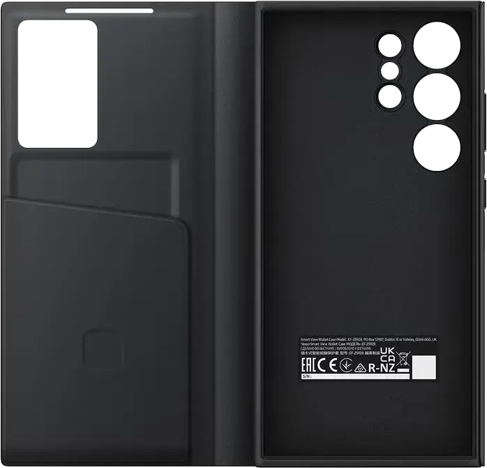 جراب سامسونج سمارت فيو لجهاز S24 ألترا ،بلاستيك، اسود