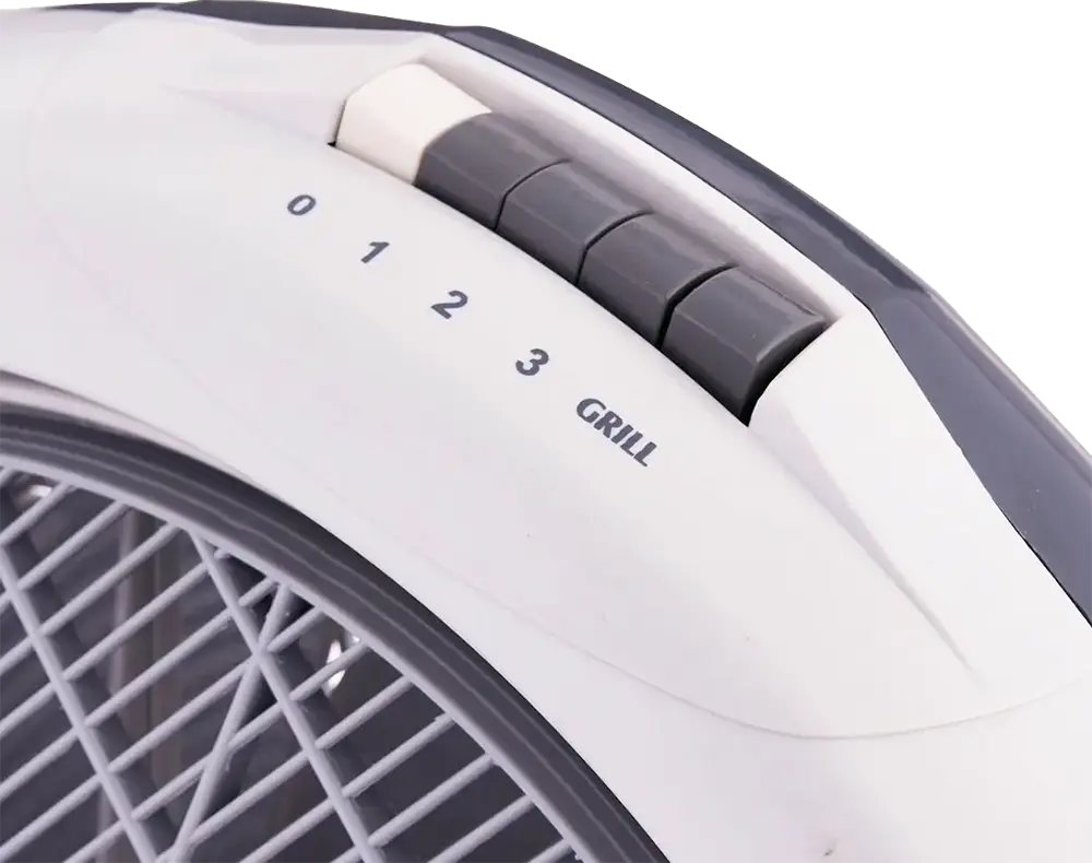 مروحة بوكس فريش دائرية، 14 بوصة، 3 سرعات، أبيض