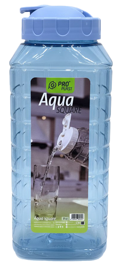 Aqua Square bottle, 1.5 liters , colors