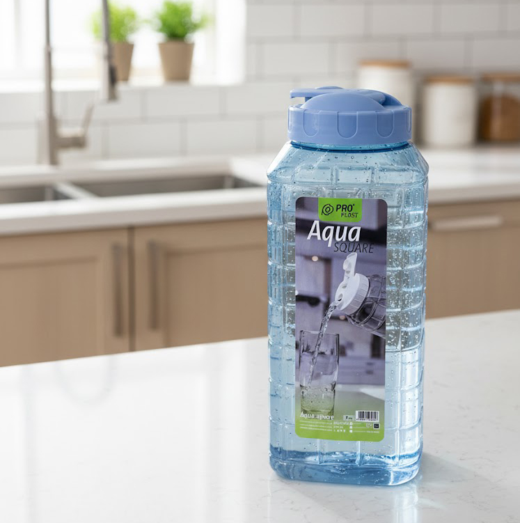 Aqua Square bottle, 1.5 liters , colors
