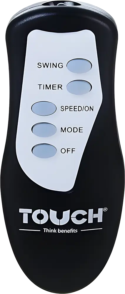 مروحة استاند تاتش الزنوكي، 18 بوصة، ريموت كنترول، أسود،  40121