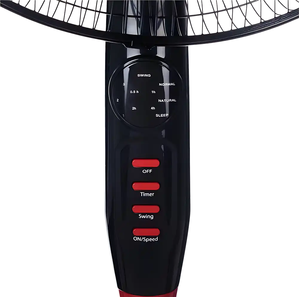 مروحة استاند تاتش الزنوكي، 18 بوصة، ريموت كنترول، أسود،  40121