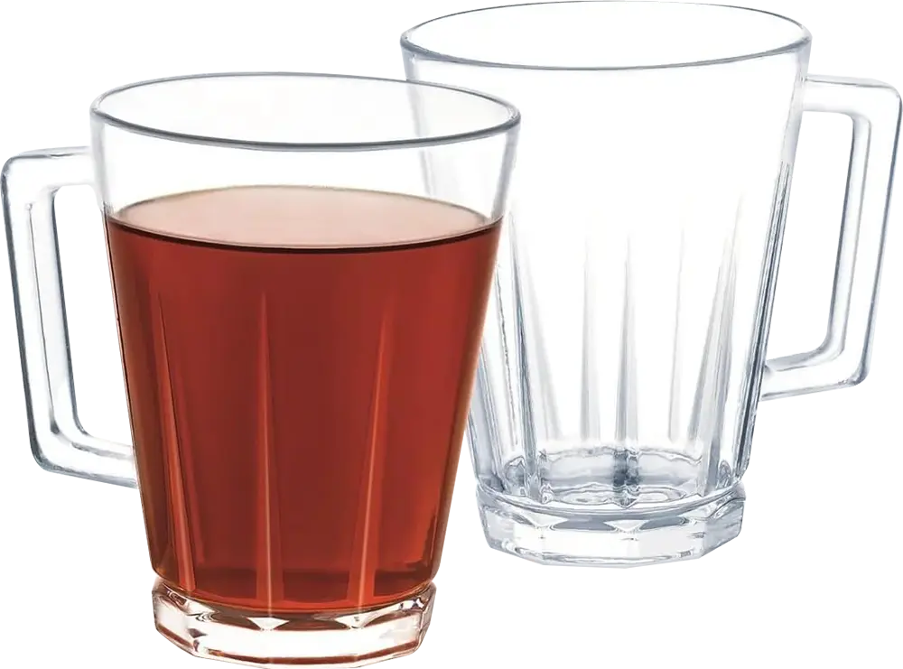 Luminarc Lacene Glass Mug Set, 6 Pieces, 250ml Capacity, transparentColor