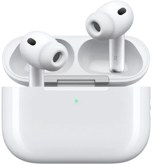 سماعة أذن لاسلكية أبل ايربودز برو 3، بلوتوث 5.3، الغاء ضوضاء نشط، وقت تشغيل يصل الى 24 ساعة، تحكم باللمس، أبيض، A3063 A3064 A3122