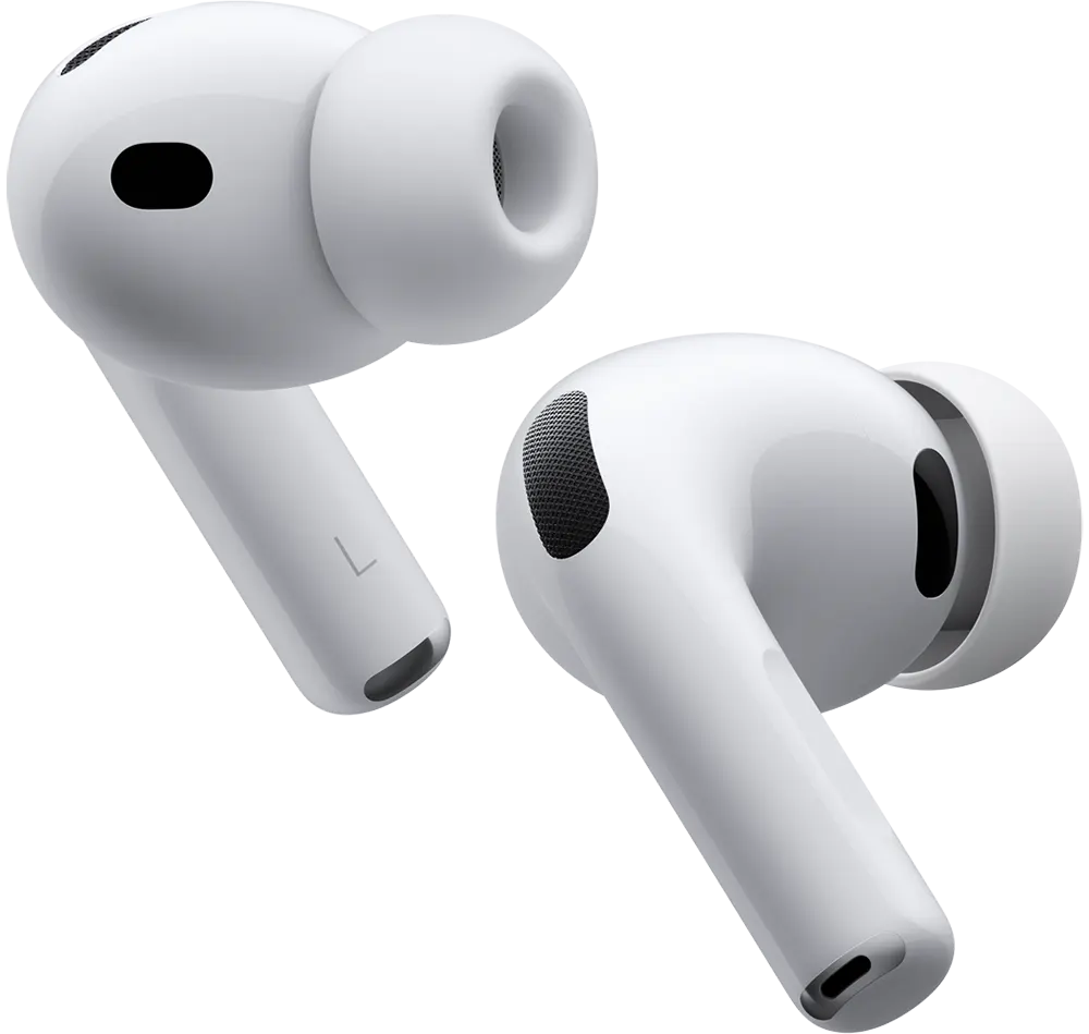 سماعة أذن لاسلكية أبل ايربودز برو 3، بلوتوث 5.3، الغاء ضوضاء نشط، وقت تشغيل يصل الى 24 ساعة، تحكم باللمس، أبيض، A3063 A3064 A3122