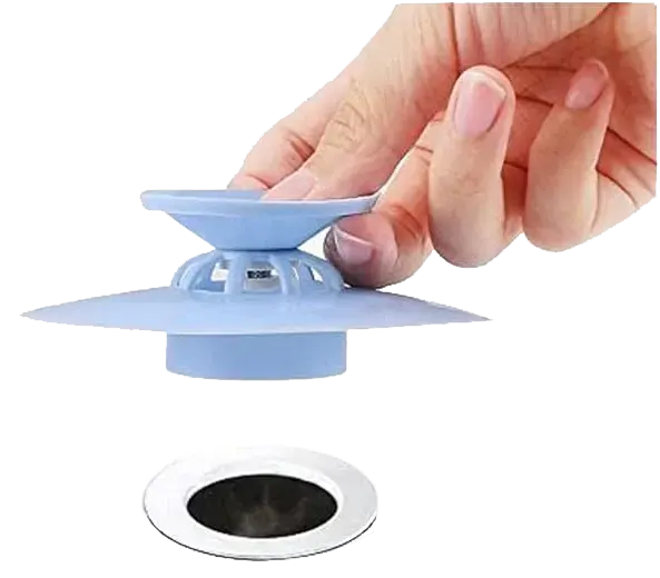 Bathtub plug, silicone, blue