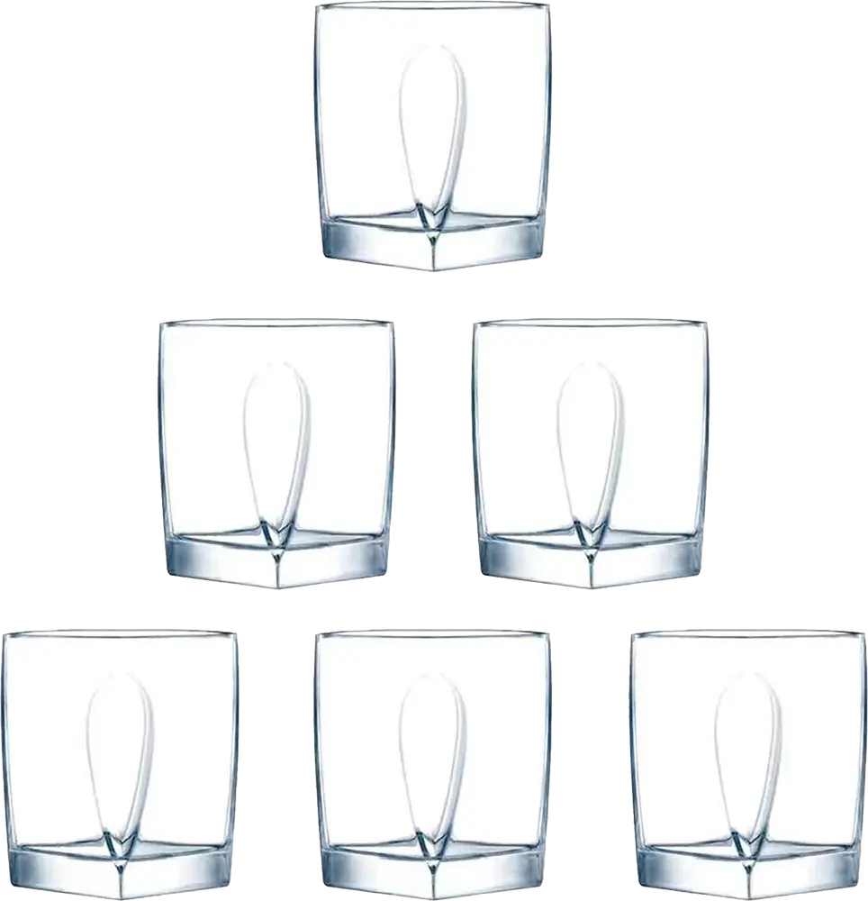 طقم شربات فلام لومينارك ، مكون من 6 شوب ، سعة 300 مللي، شفاف، CL30