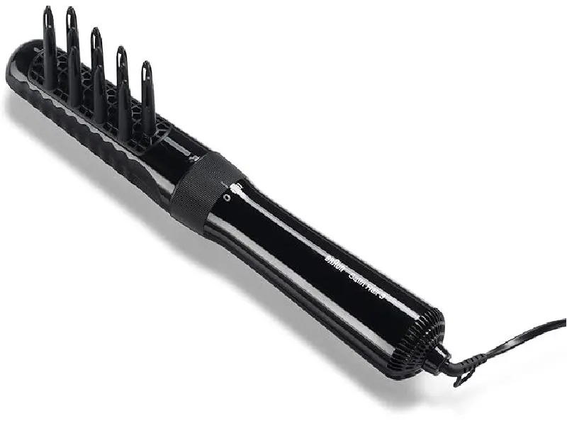 Braun Silk-épil Satin Hair 3 Styling Brush, 400W, Ceramic Coated Barrel, 2 Heat Settings, Black, AS-330E