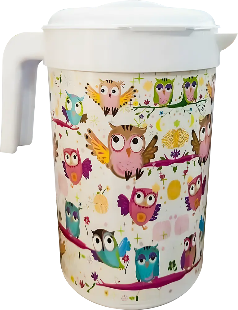 El watania Max Plastic Jug, 1.5 Liter Capacity, Multiple Colors And Designs