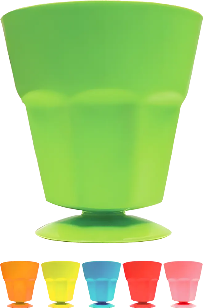 El watania Luna 1 Plastic Cup, 0.225 Liter Capacity, Multi-Color