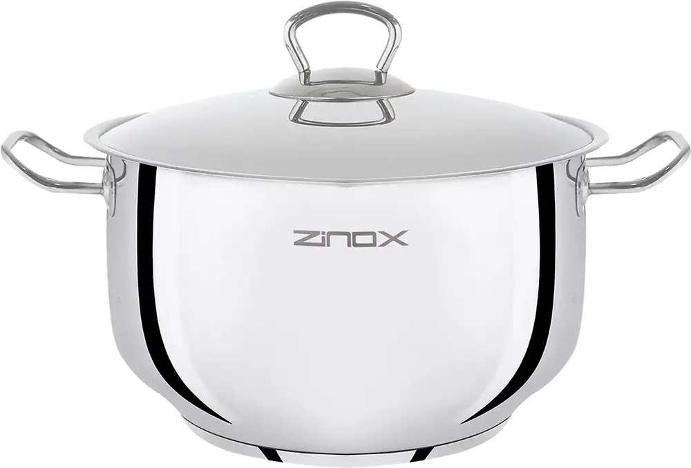 Zinox Smart Cookware Set, Stainless Steel, 10 Pieces, 5 Pots with Lids, Silver Color