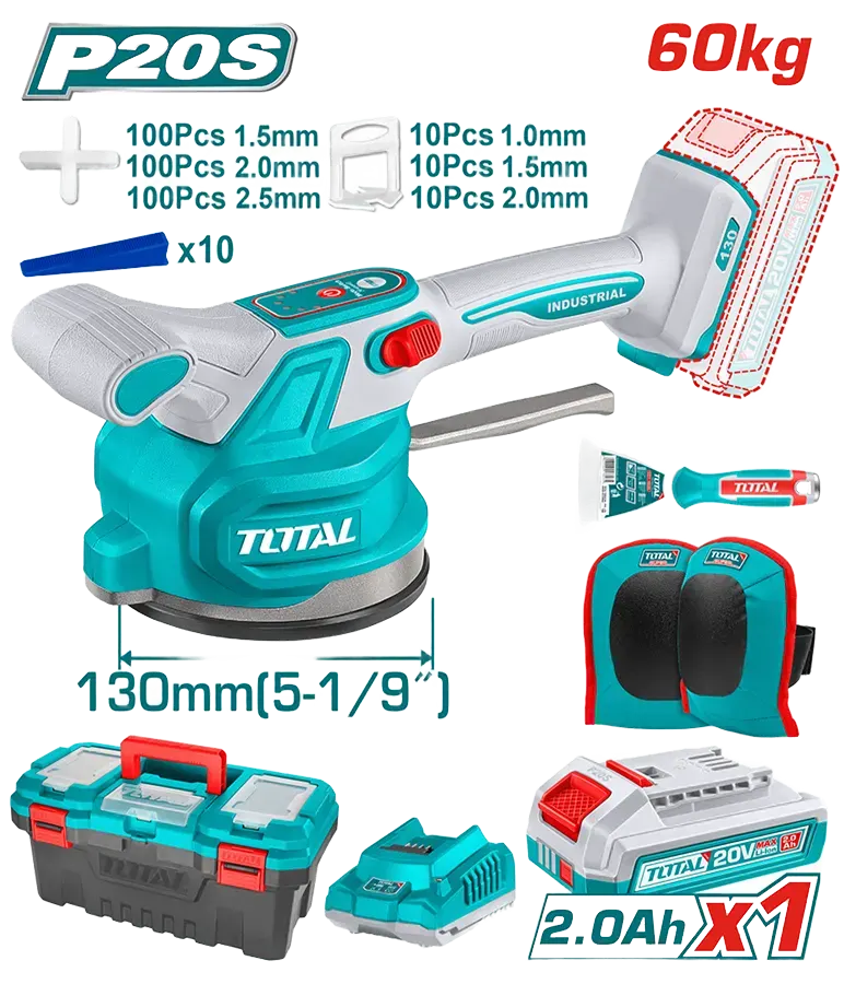 Total Tools Ceramic Vibrator, 20V Battery, and Charger, TTVLI20018
