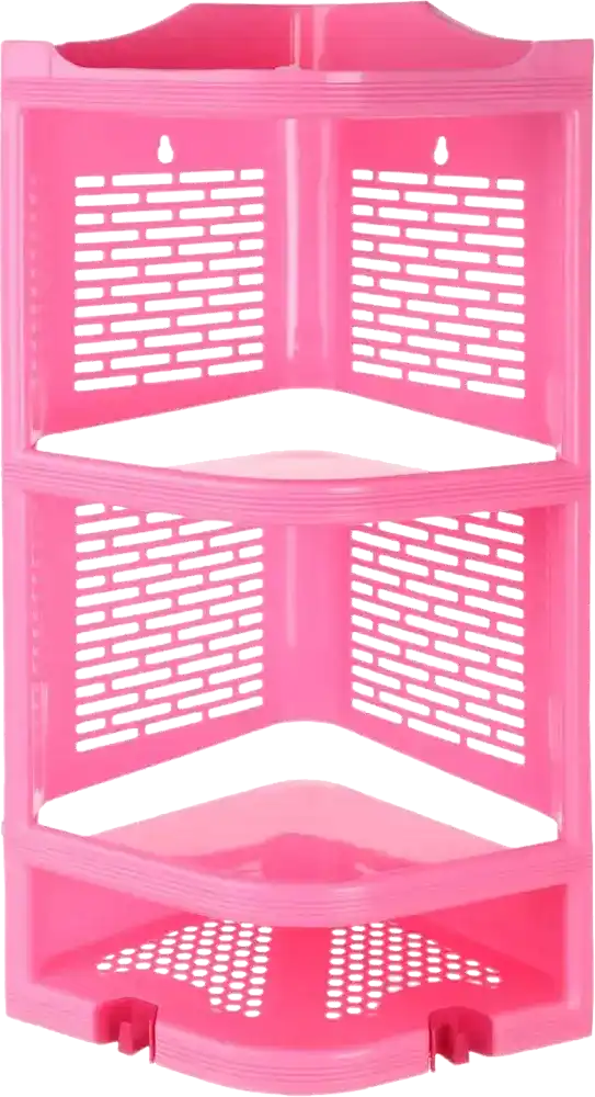 El watania Nora 3 Plastic Bathroom Corner, 3 Shelves, Multiple Colors