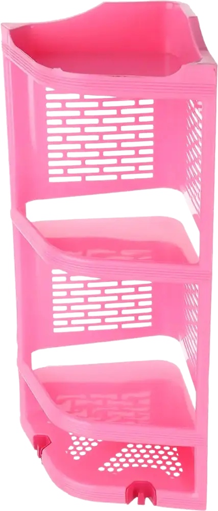 El watania Nora 3 Plastic Bathroom Corner, 3 Shelves, Multiple Colors