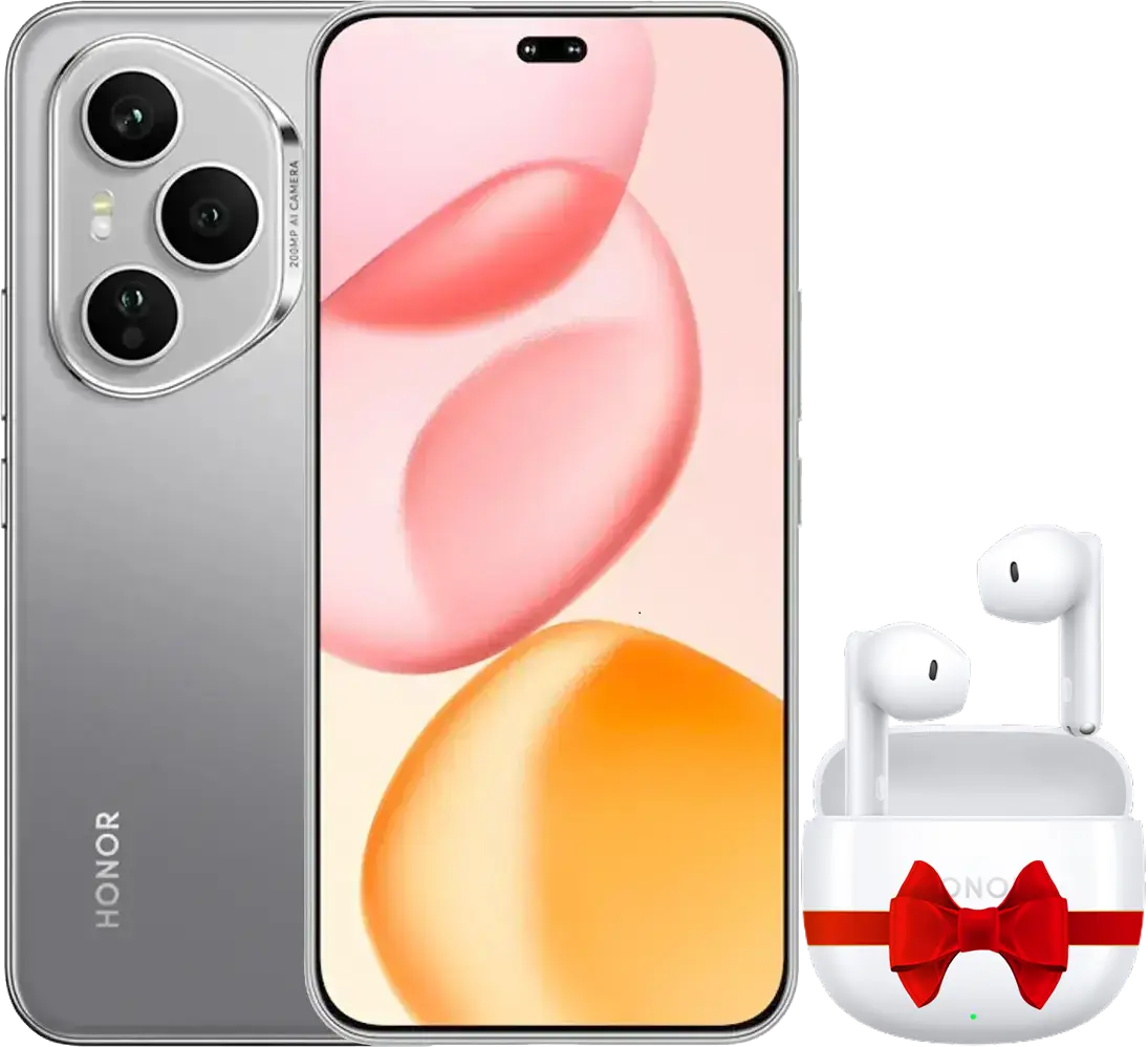 Honor 400 pro Dual SIM Mobile, 512GB Internal Memory, 12GB RAM, 5G Network, Lunar Grey + Honor Eaurbuds X6 For Free