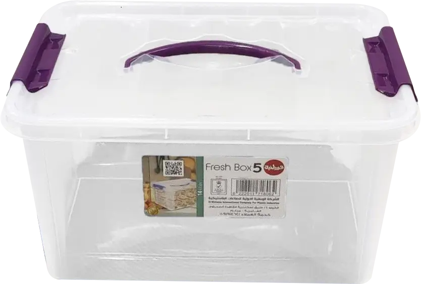 El Watania FreshBox 5 Food Container, 14 Liter Capacity, Lid with Handle, Multiple Colors