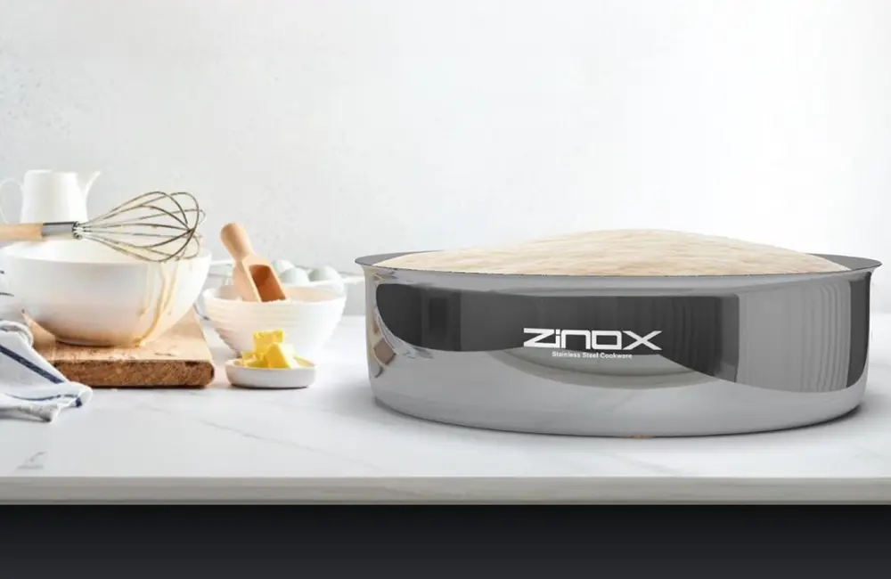 طقم صينية فرن زينوكس ستانلس ستيل، 3 قطع، لون فضي