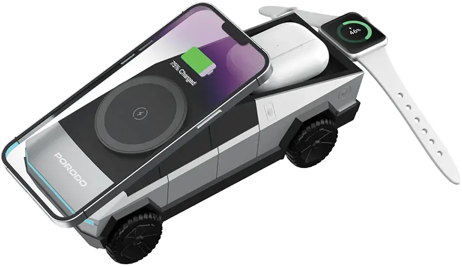 CyberDock Wireless Charger, 15W, 1X3, Multi-Port, T3